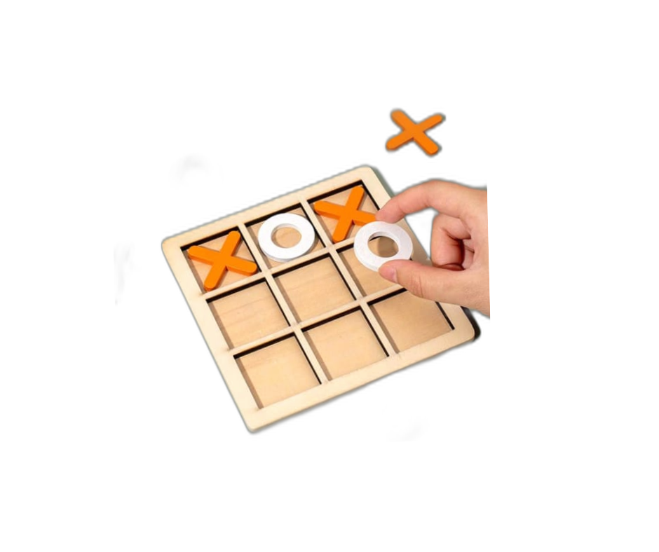 1set Wooden Tic Tac Toe Blocks